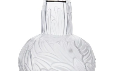 Lalique Crystal "Plumes" Bud Vase