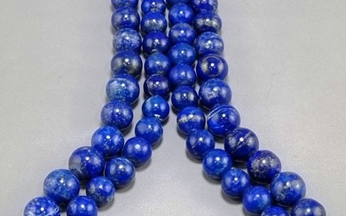 Lapis Lazuli Gem-Stone Beads Necklaces - Height: 420 mm - Width: 420 mm- 231 g - (2)