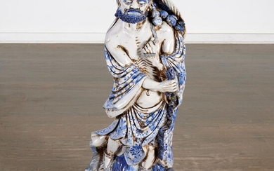 Large Chinese blue & white figure of Li Tieguai