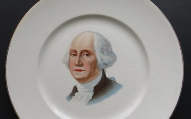 Large George Washington Porcelain Plate 1889 Knowles