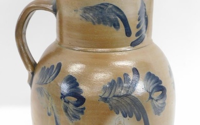 Large Stoneware Pitcher. 19th century. 3 gallons