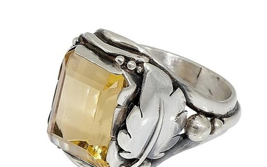 Laurence Foss ring with a bezel set citrine