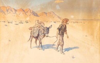 Leonard Howard Reedy (American, 1899-1956) Watercolor And Graphite on Paper "The Prospector, from