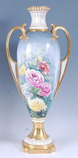 A contemporary Spode porcelain tall vase after Charles F. Hurten