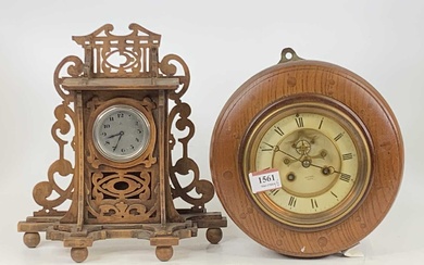Lot details An oak cased ships clock, the dial signed...