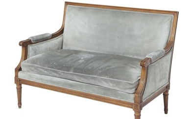Louis XVI Style Upholstered Beechwood Settee