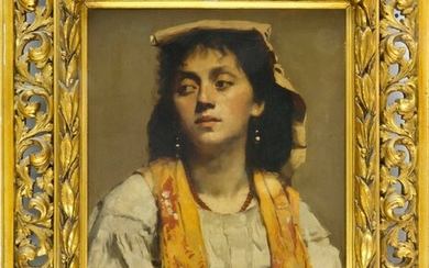Lüderitz, Elisabeth, zugeschr., Brustbild einer jungen Römerin. 1868