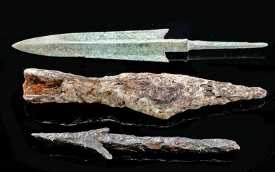 Luristan / Roman / Viking Spear Tips, Bronze and Iron