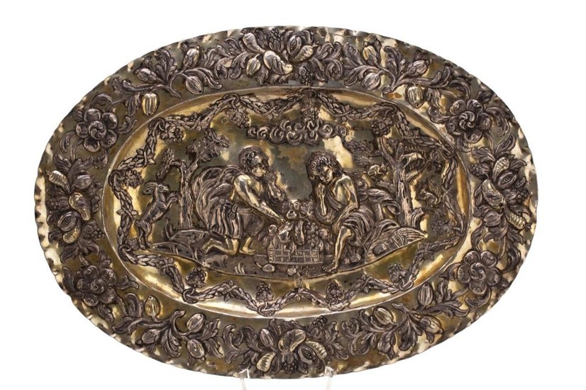Lviv, Silver serving plate with an allegory of abundance, 1794