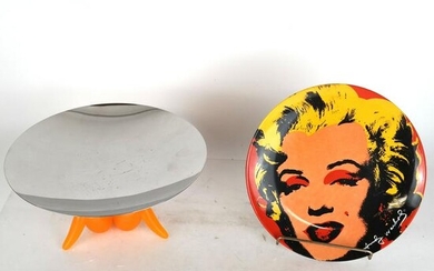 M. Monroe Face Plate & Acrylic/Steel Compote