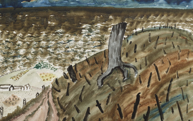 MILTON AVERY (1885-1965) Burned Hill by the Sea