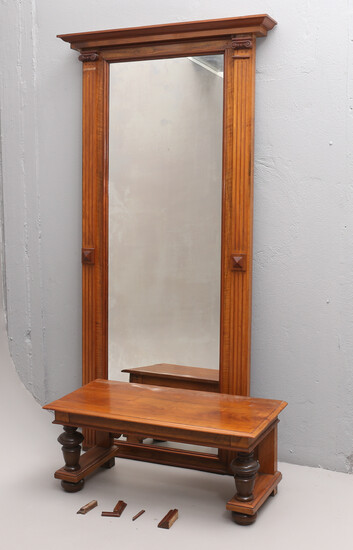 MIRROR with console table, neo-renaissance, late 18000s.