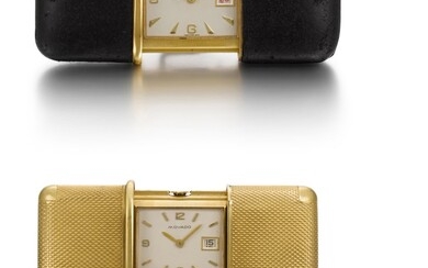 MOVADO | TWO PURSE WATCHES WITH DATE, ONE RETAILED BY CARTIER CIRCA 1955, ERMETO