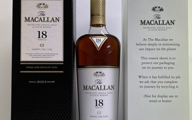 Macallan 18 years old - Sherry Oak Cask 2023 Release - Original bottling - 700ml