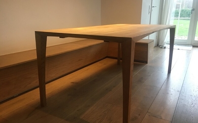 Mads Johansen: Rectangular ash wood dining table. 2017. Manufactured by Snedkergaarden. H. 74 cm. L. 180 cm. W. 90 cm.