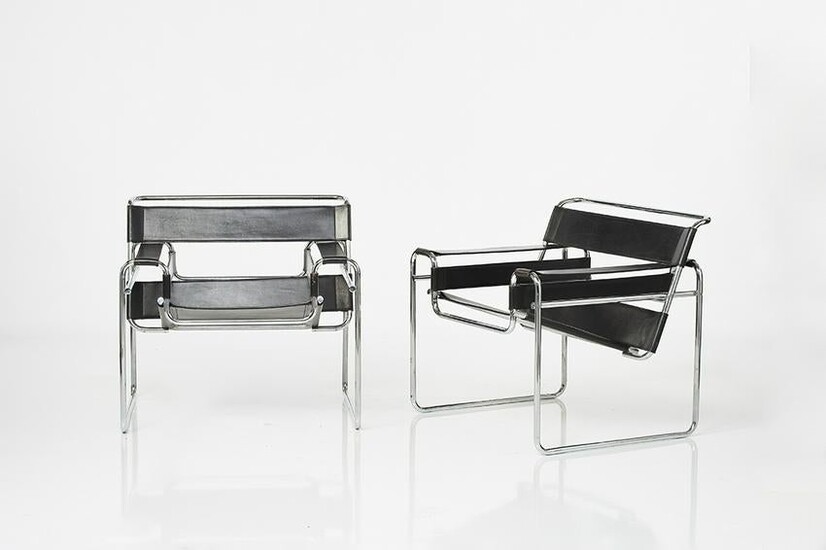 Marcel Breuer Wassily Lounge Chairs (2)