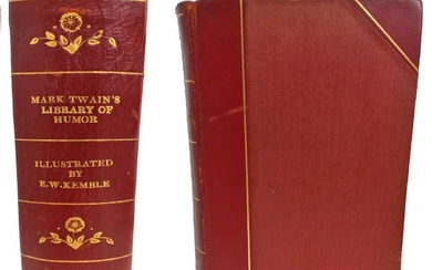 Mark Twain Unusually Personally Inscribed Signed First Addition Mark Twain's Library Of Humor 1888