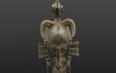 Masque anthropomorphe au calao - Wood - West Africa - 1st half 20th century