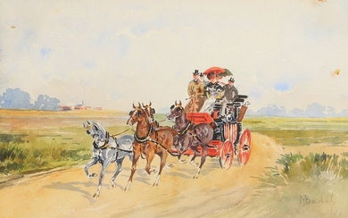 Maurice BEDEL (XIXe siècle) La diligence... - Lot 61 - L'Huillier & Associés