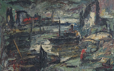Maurice VAGH-WEINMANN (1899-1986) Le port Huile sur toile, signée en bas à gauche H. 54...