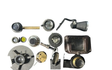 Microscope accessories - Carl Zeiss Jena, Leitz lenses and Microscope Lenses 12pcs Set