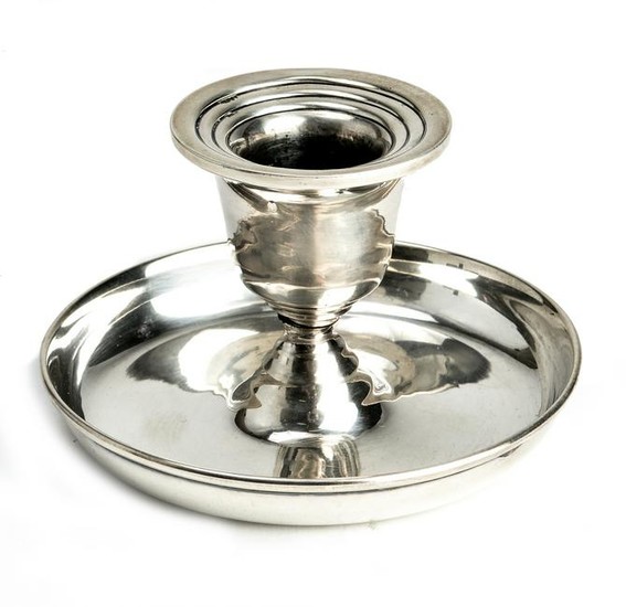 Mid-Century Modern Sterling Silver Candle Holder