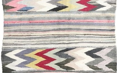 Modern flat weave rug Kilim Chindi made of fabric - Kelim - 230 cm - 133 cm
