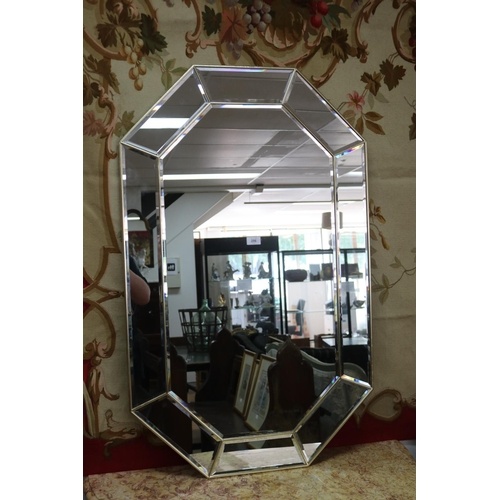 Modern sectional gilt brass framed mirror, approx 114.5cm H ...