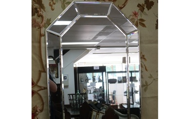 Modern sectional gilt brass framed mirror, approx 114.5cm H ...