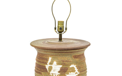 Modernist studio pottery, table lamp
