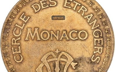 Monaco. Essai uniface (module de 100 Francs) Cercle des étrangers