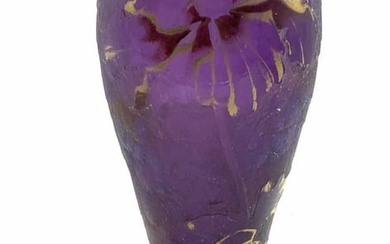 Muller Fres Style Iridescent Nouveau Glass Vase