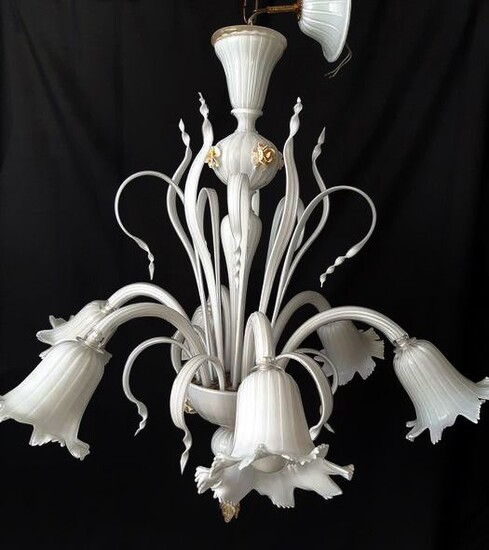 Murano glass chandelier - six light arms