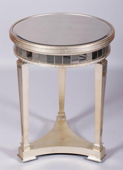 NEOCLASSICAL STYLE SILVERED END TABLE