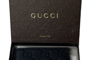 NEW IN BOX GUCCI BLACK MEN'S LEATHER WALLET
