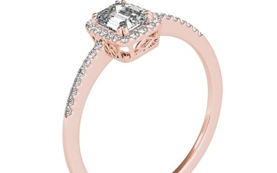Natural 1.9 CTW Diamond Engagement Ring 14K Rose Gold
