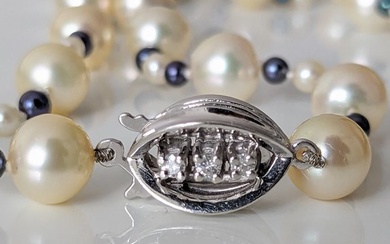 Necklace - 14 kt. White gold Diamond (Natural) - Diamond