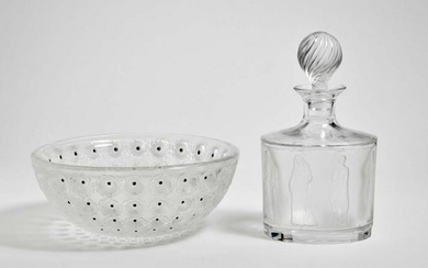 'Nemours' bottle and bowl René Lalique, Paris
