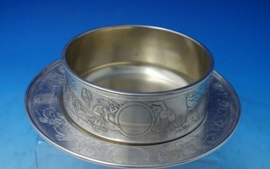 Nursery Rhymes by Kerr Sterling Silver Child's Bowl & Underplate 1925