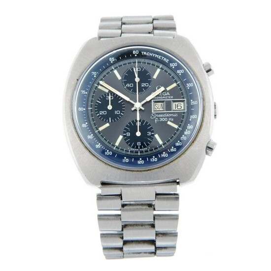 OMEGA - a Speedsonic chronograph bracelet watch. Stainless steel case. Case width 43mm. Numbered