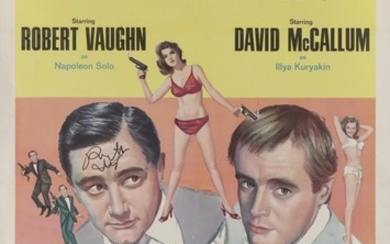 ONE OF OUR SPIES IS MISSING (1966) POSTER, US, SIGNED BY ROBERT VAUGHN