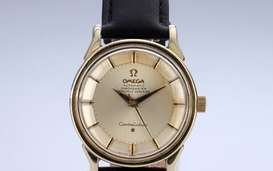Omega 'Constellation'. Vintage men's watch in steel with gold case and pie-pan dial, approx. 1966