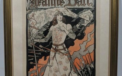 Original L'affiche PL 174 Jeanne Darc Sarah Bernhardt