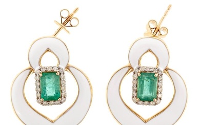 Oscar Friedman Art Deco-Style Dangle Earrings