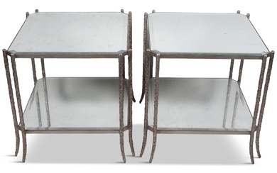 PAIR OF CELINE END TABLES 24 x 23 in. (61 x 58.4 cm.)