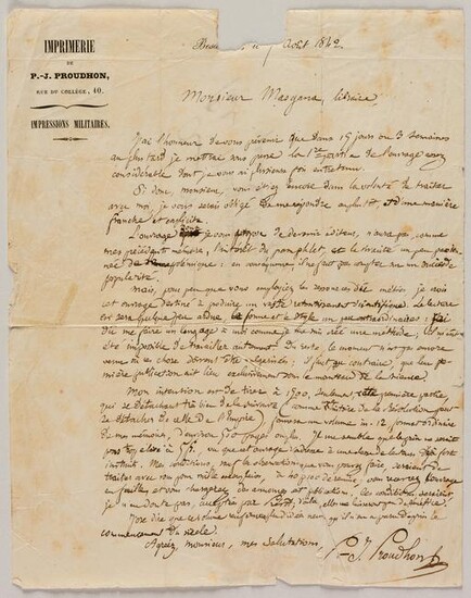 PIERRE JOSEPH PROUDHON: LETTER OF AUGUST 1842