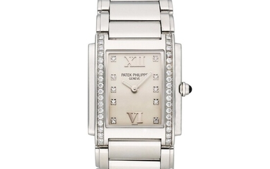 Patek Philippe Reference 4910/10 Twenty-4 | A stainless steel and diamond-set wristwatch with bracelet, Circa 2005