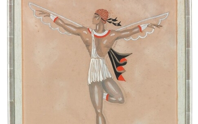 Paul Raoul Larthe, 20th century, Costume design for Serge Lifar as Icarus