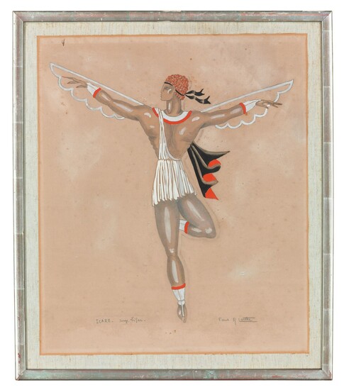 Paul Raoul Larthe, 20th century, Costume design for Serge Lifar as Icarus