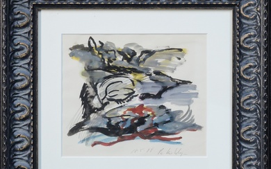 Per Kirkeby, mixed media on paper, composition (cd)